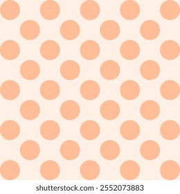 Playful circle pattern with peach fuzz, great for wallpaper, textiles, and backgrounds. High quality vector design.