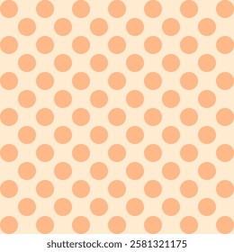 Playful circle pattern with peach fuzz, great for wallpaper, textiles, and backgrounds. High quality vector design.