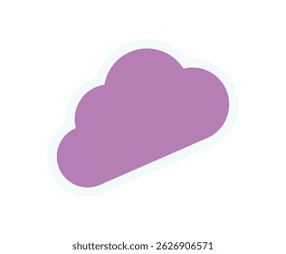 Playful cloud sticker. Abstract icon in modern shape. Unique element, y2k aesthetic, brutalism style, ideal for trendy projects, designs, and decorative uses.