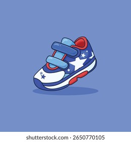 A playful collection of kids' shoes in flat design—featuring sneakers, sandals, boots, and colorful styles for boys and girls. Perfect for kids fashion, posters, and school visuals.

