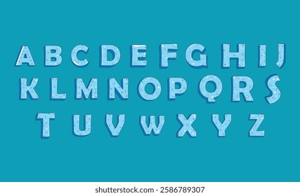 Playful colorful font design, childish alphabet letters and numbers vector illustration.