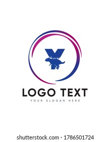 A playful crafting style letter type Y logo template, Vector logo for business and company identity 