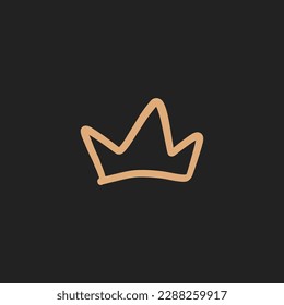 playful crown king mobius unlimited logo vector icon illustration