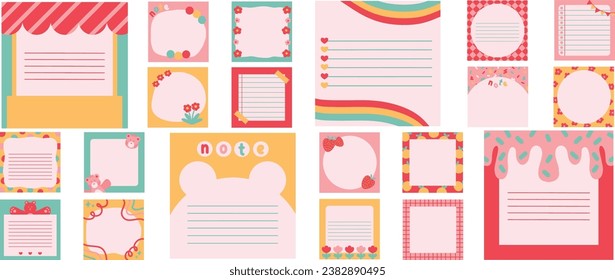 Playful Cute Girly Notes Element 2