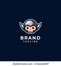 Playful Cute Warrior Kid Mascot Logo Design