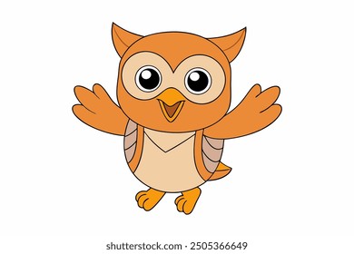 Playful Dancing Cartoon Owls - Fun Animal Vector Illustration