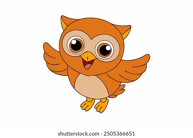 Playful Dancing Cartoon Owls - Fun Animal Vector Illustration