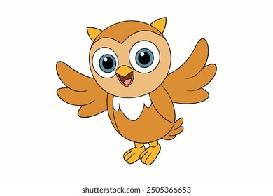 Playful Dancing Cartoon Owls - Fun Animal Vector Illustration