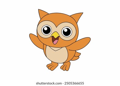 Playful Dancing Cartoon Owls - Fun Animal Vector Illustration