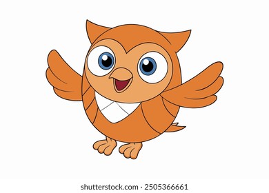 Playful Dancing Cartoon Owls - Fun Animal Vector Illustration