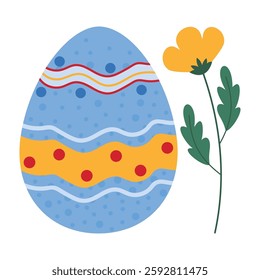 Playful and Decorative Easter Eggs with Bunnies, Flowers, and Vibrant Patterns