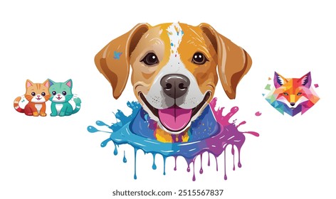 Das verspielte Design verbindet Spaß, Charme und Kreativität mit hellen Farben und modernen künstlerischen Akzenten.