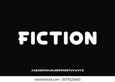 Playful display alphabet font vector suitable for logos, headlines, magazines, posters and many more