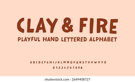 Playful display alphabet letters and numbers collection vector illustration.