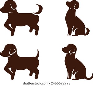 A playful dog icon perfect for pet-related branding, capturing the charm and energy of beloved canine companions.