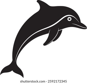 A playful Dolphin icon on white