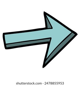 Playful Doodle Arrow and Black Left Cursor Element, Perfect for Adding a Fun and Whimsical Touch to Your Designs
