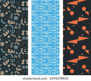Playful Doodle Art Seamless Pattern with Whimsical Hand-Drawn Elements for Kids’ Fabric and Wrapping Paper
