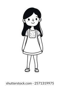 playful doodle girl design , vector illustration