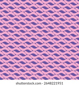 A playful, dreamy wave pattern in soft pink on a rich violet base. Perfect for whimsical, feminine, or artistic projects.