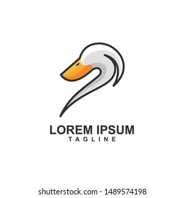 Playful Duck Logo Template Design