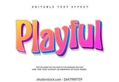 Playful editable text effect template
