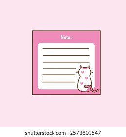 A playful and endearing sticky note featuring an illustration of a cat’s backside, capturing the charming and quirky nature of feline behavior.