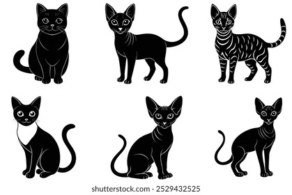  Playful and Energetic 6-Cats vector file