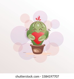 
Playful Expression Cactus Mascot Design Vector