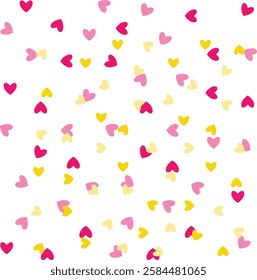 Playful Falling Hearts – Cute Love Background
