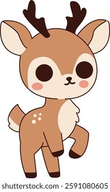 Playful Fawn Lifting Its Leg