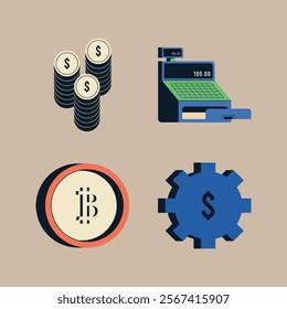 Playful flat geometric financial objects