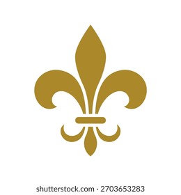Flor juguetona de lis simple elegante logo icono silueta