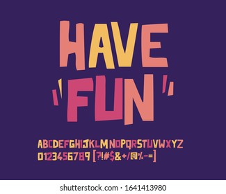 Playful Font Set In Vector Format