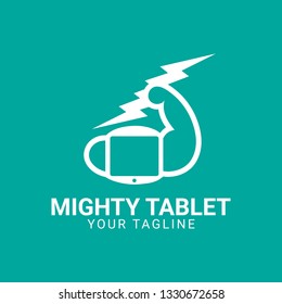 The playful and funny tablet mascot. Looks mighty but still friendly!