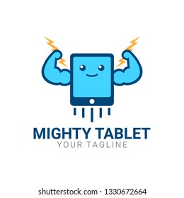 The playful and funny tablet mascot. Looks mighty but still friendly!