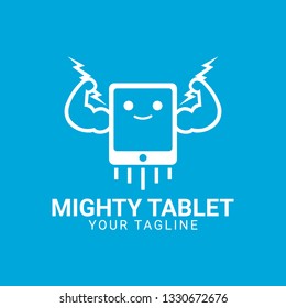 The playful and funny tablet mascot. Looks mighty but still friendly!