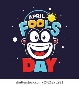 Playful Funny vector hand-drawn April Fool's Day lettering 