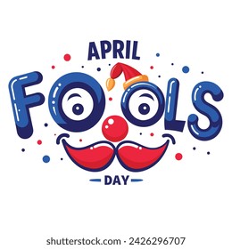 Playful Funny vector hand-drawn April Fool's Day lettering 