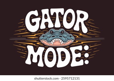 Playful Gator Mode Graphic Design Perfect for Animal Lovers and Trend Seekers