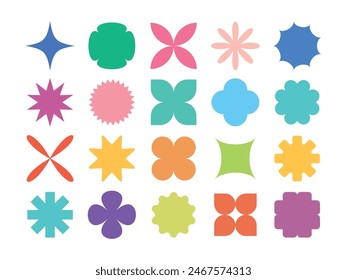 Playful Geometric Shapes Illustration Set