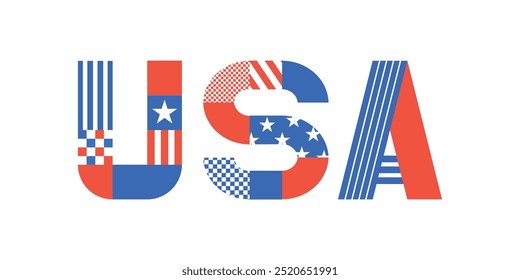 Playful Geometric Typography Design USA