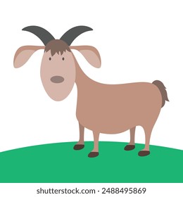 Playful Goat Vector Illustration for Design Use