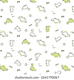 Playful Green Dinosaur Kids Design