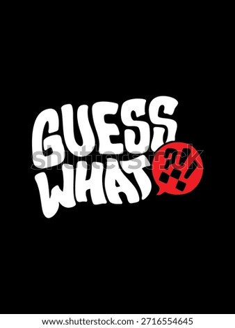 Playful Guess What Typography Design