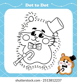 Hamster Dot-to-Dot brincalhão: Uma saudação de cavalheiro