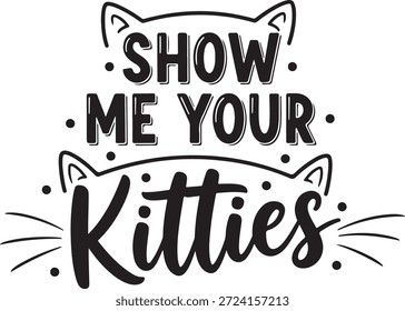 Verspielte handgezeichnete Katzengesicht doodle mit Whisker und Ohren Kätzchen feline