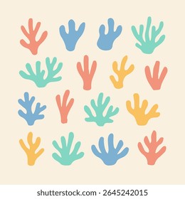 Playful Handprint Shapes in Modern Abstract Style