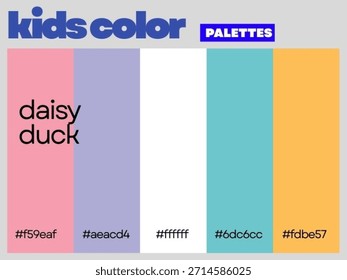 Daisy Duck diseñada para niños que muestran una paleta suave y equilibrada que inspira imaginación y creatividad divertido aprendizaje diario