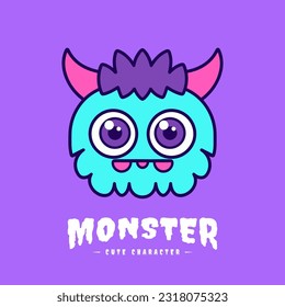 Playful imagination: cute monster in kawaii style, an endearing illustration